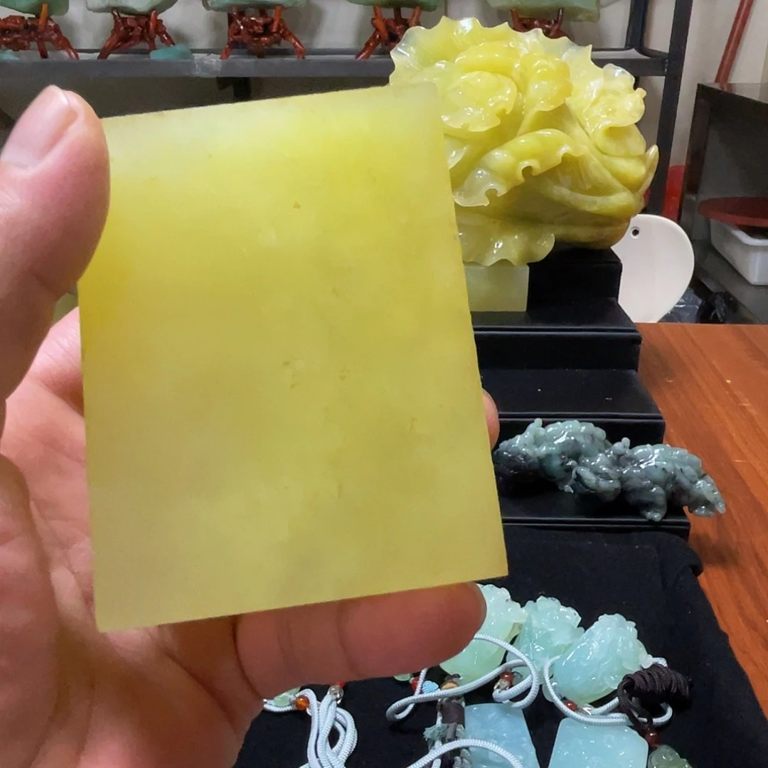 挥***笑未镶嵌蛇纹石玉原石39