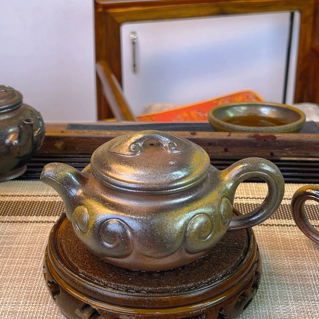 茶壶紫砂底槽清柴烧260cc