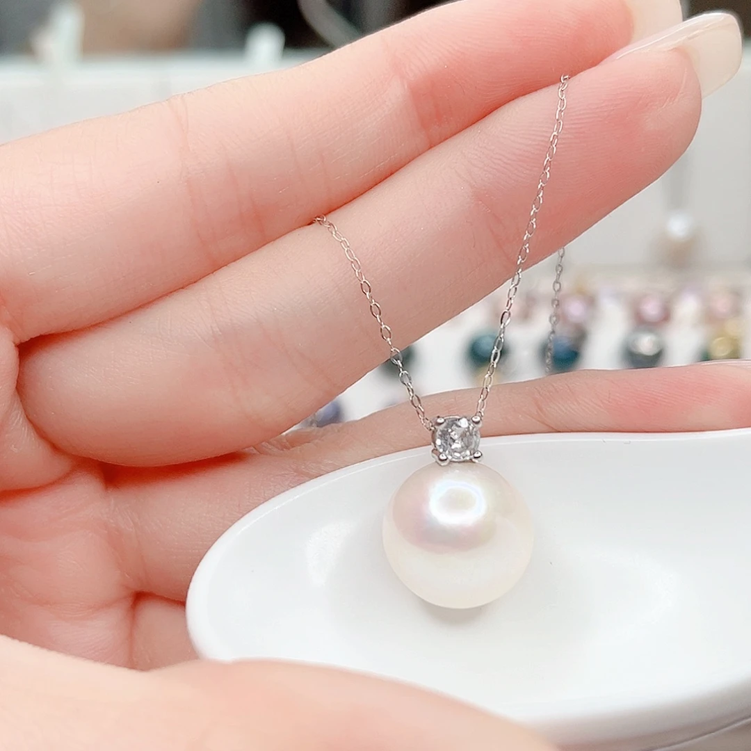 合金淡水珍珠吊坠(赠链)