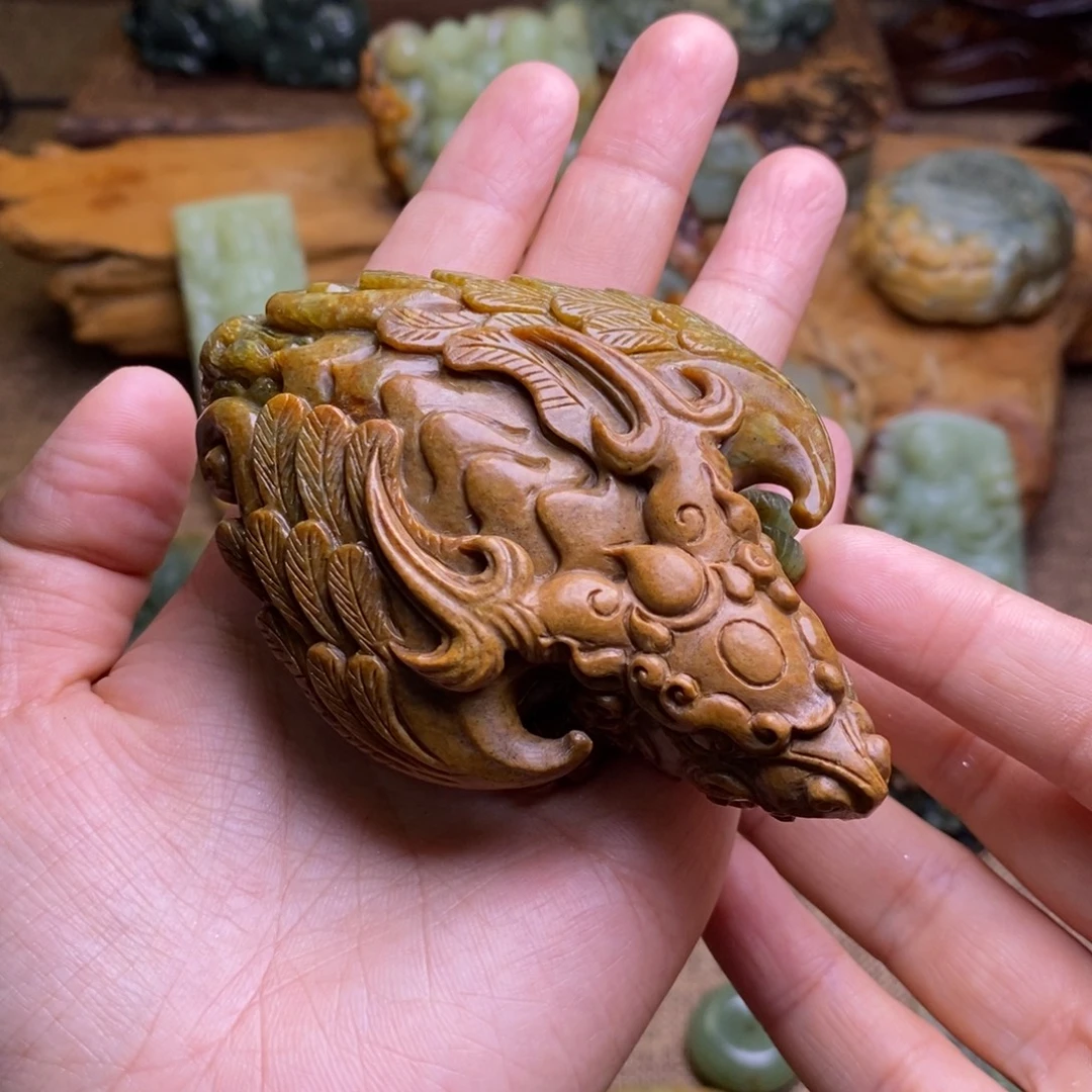 开***满岫岩河磨玉（透闪石质玉）未镶嵌把件