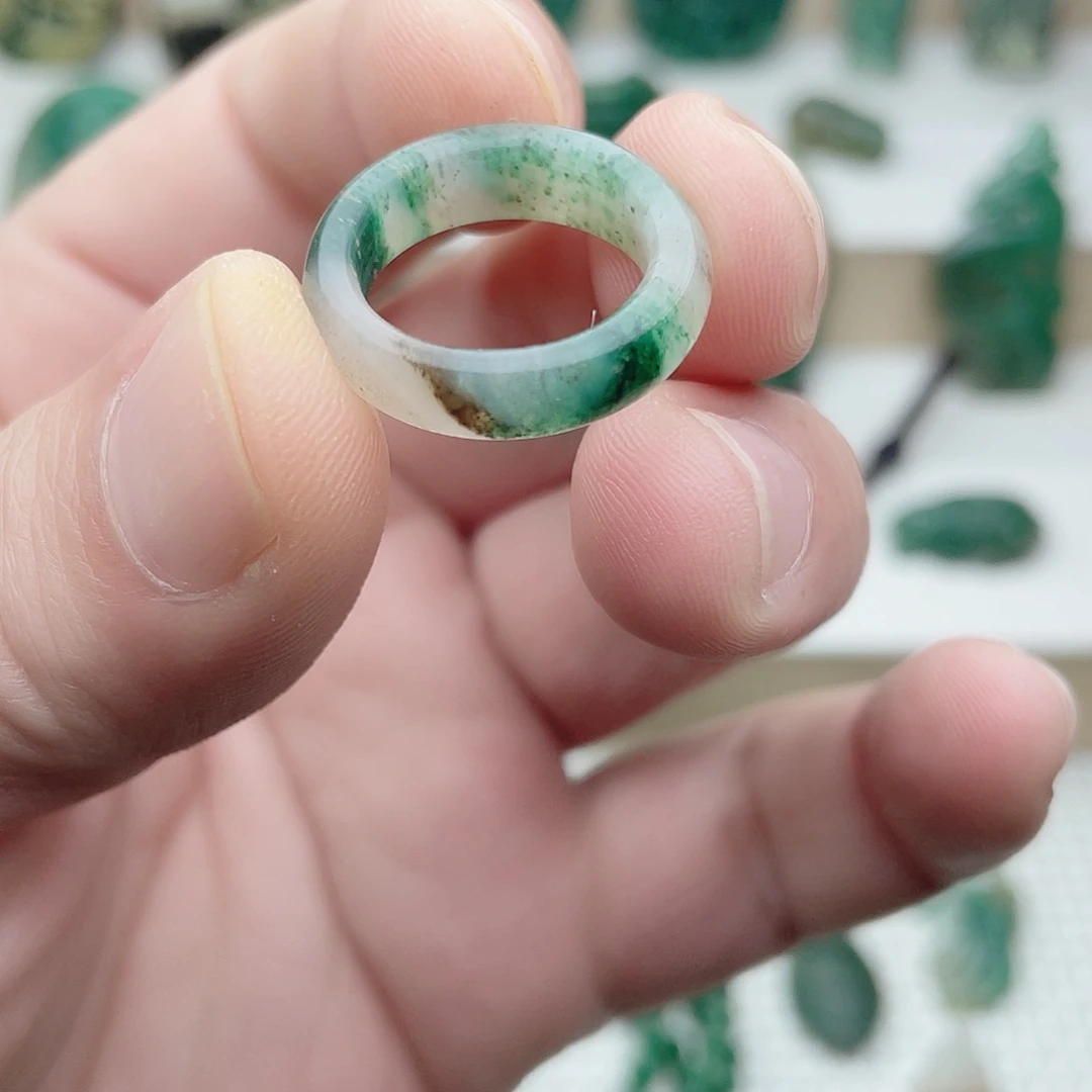 独山玉未镶嵌戒圈16内径