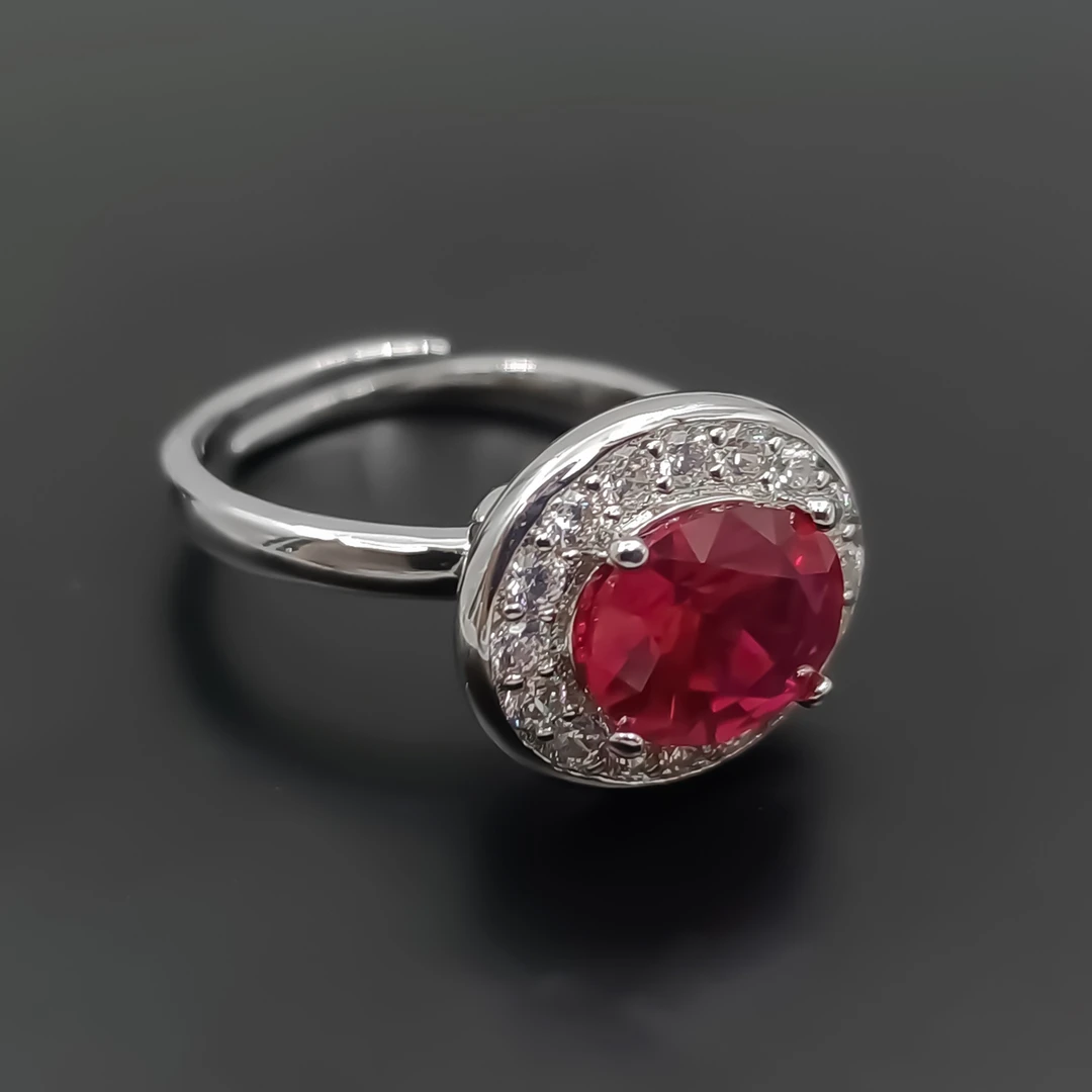 铜合金合成锆石戒指 S4FXL-35056 戒指精致简约时尚百搭气质