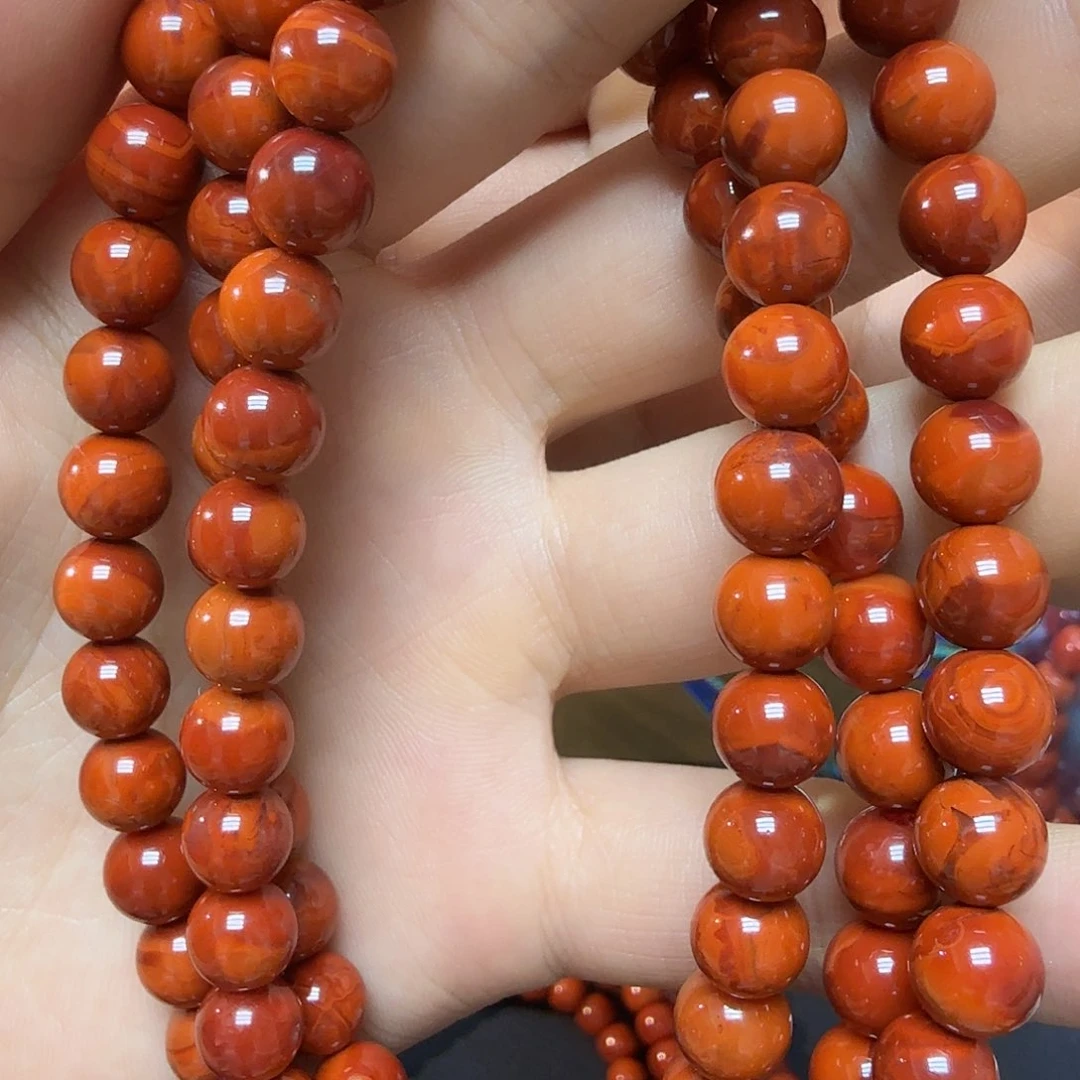 南红玛瑙圆珠108佛珠多圈未镶嵌