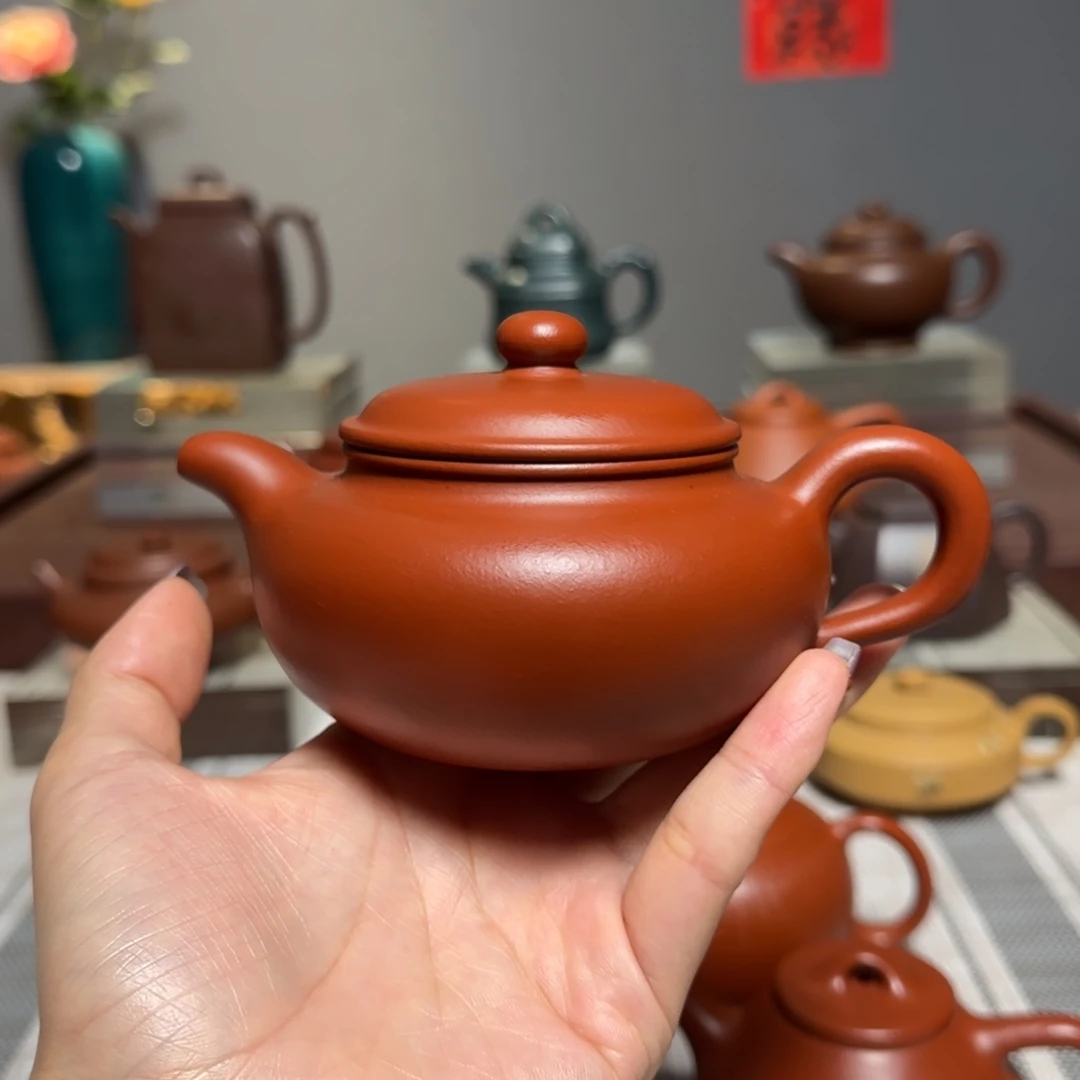 紫砂茶壶全手工仿古壶朱泥 210cc
