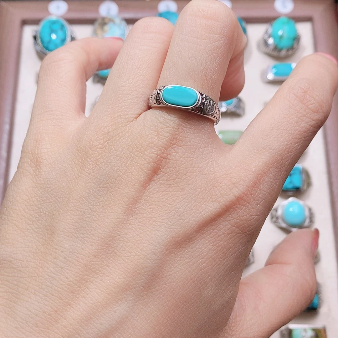 绿松石银S925镶嵌颈饰