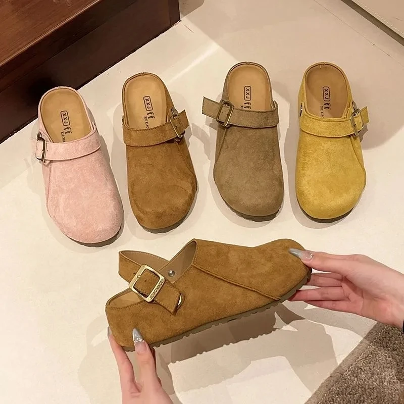 COCO【退货补运费】厚底内增高百搭时尚外穿女勃肯半包拖韩版潮6002