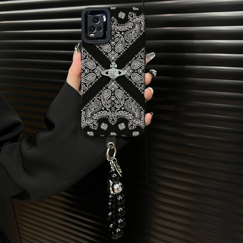 适用于【vivos7】2025复古花纹ins风小羊皮网红创意防摔手机壳女款