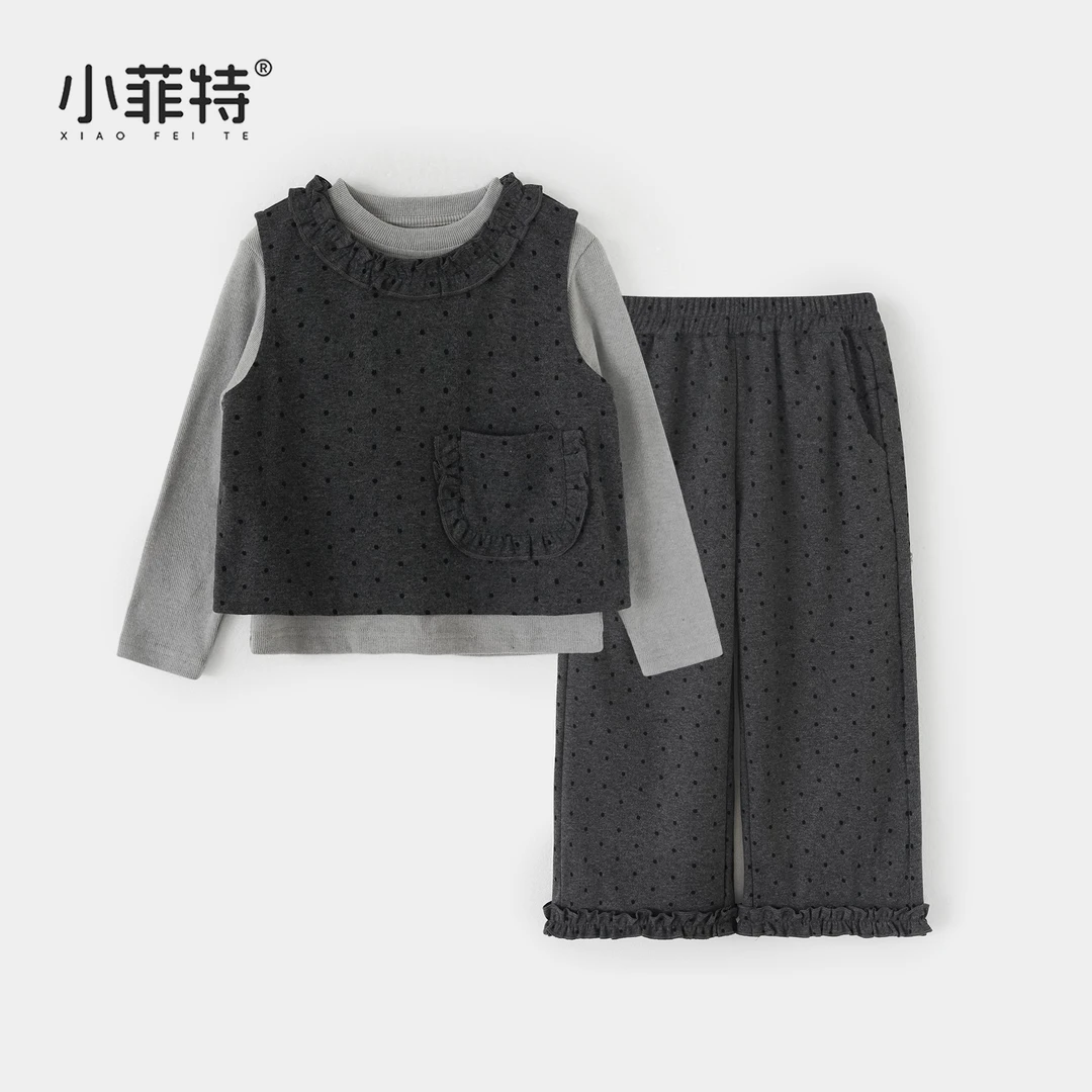 【马甲+T恤+长裤】小菲特女童秋装新款韩版上衣裤子三件套BGTQ52702