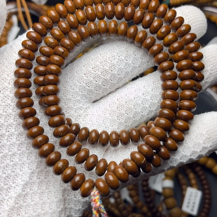 紫金鼠手串炸福利纯肉纯色算盘咖皮老料8尺脖挂