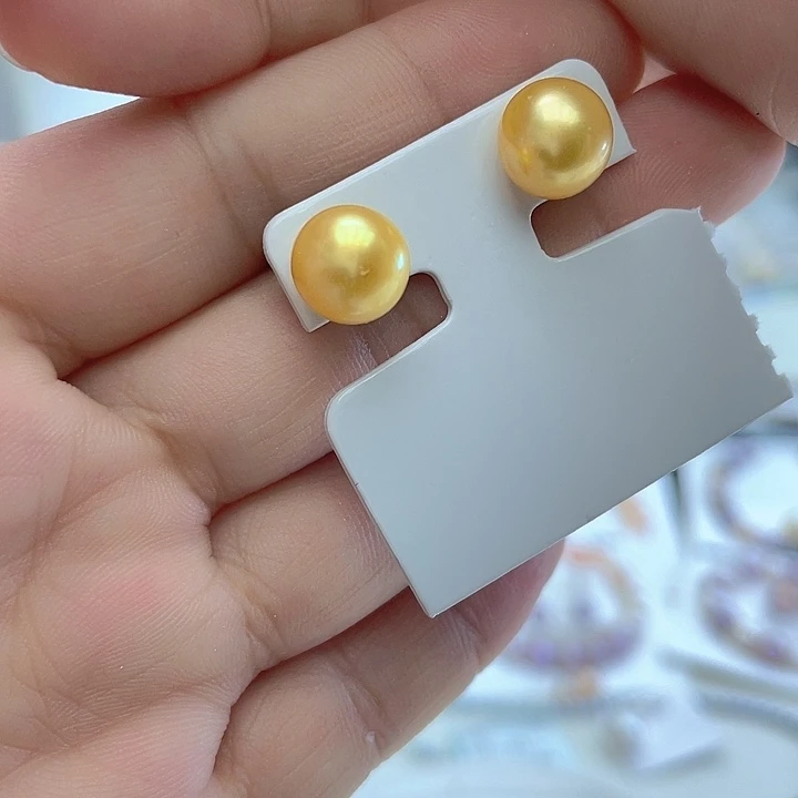 银S925镶嵌淡水珍珠耳饰