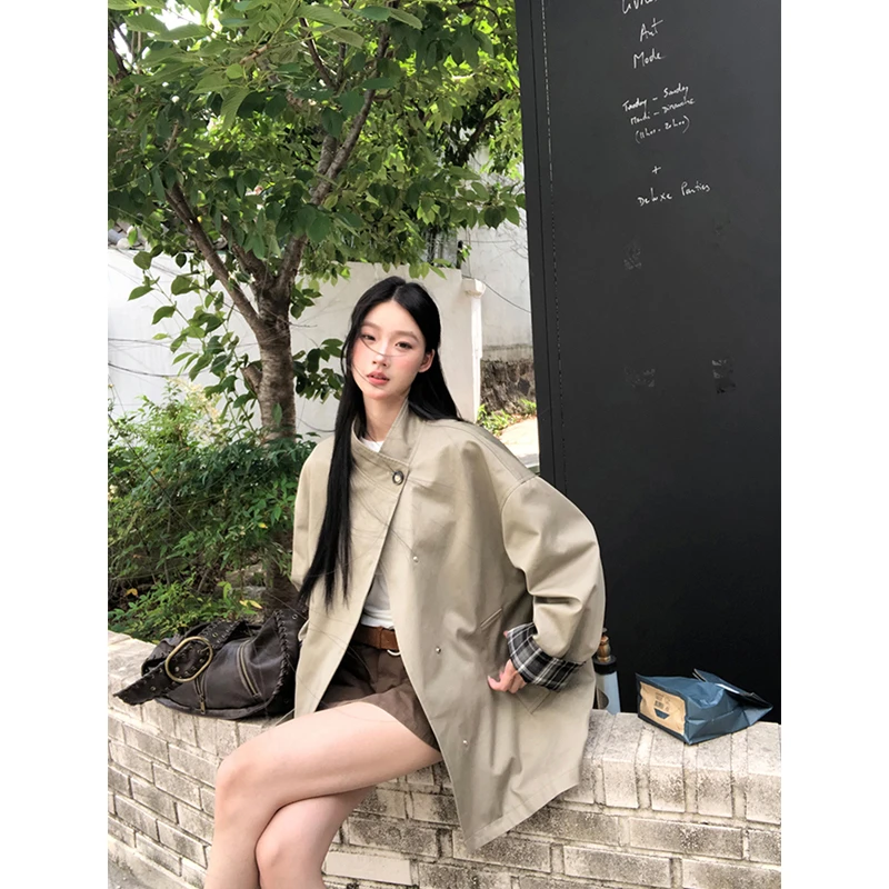 【疼痛文学】秋季英伦风气质高级休闲百搭BD风衣外套253V2252