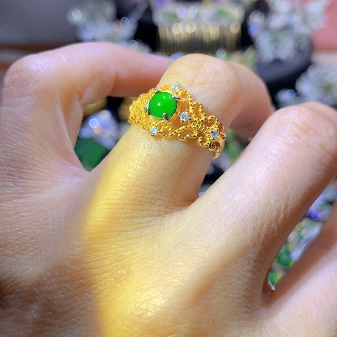 吊坠(不含链)银S925镶嵌翡翠