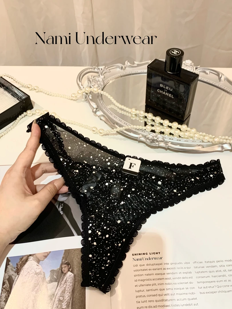 Nanyo【满天星】黑色性感蕾丝内裤女