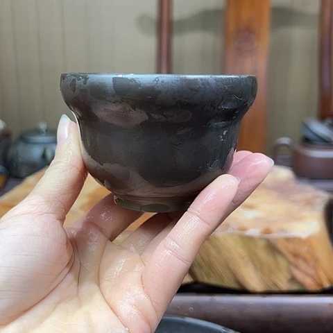 戬谷龙窑坭兴陶柴烧茶壶796