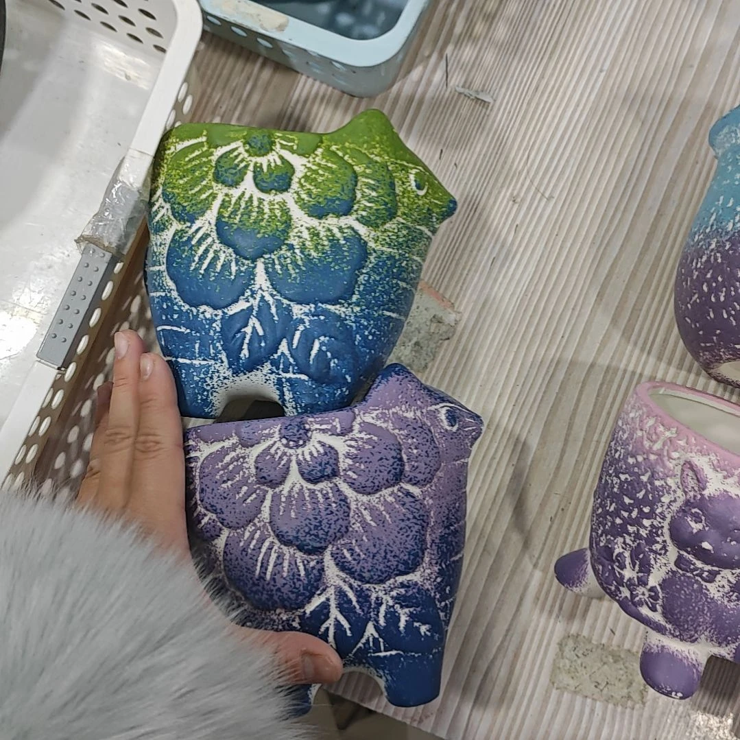 红陶吸水透气的白陶花盆凑满12发货