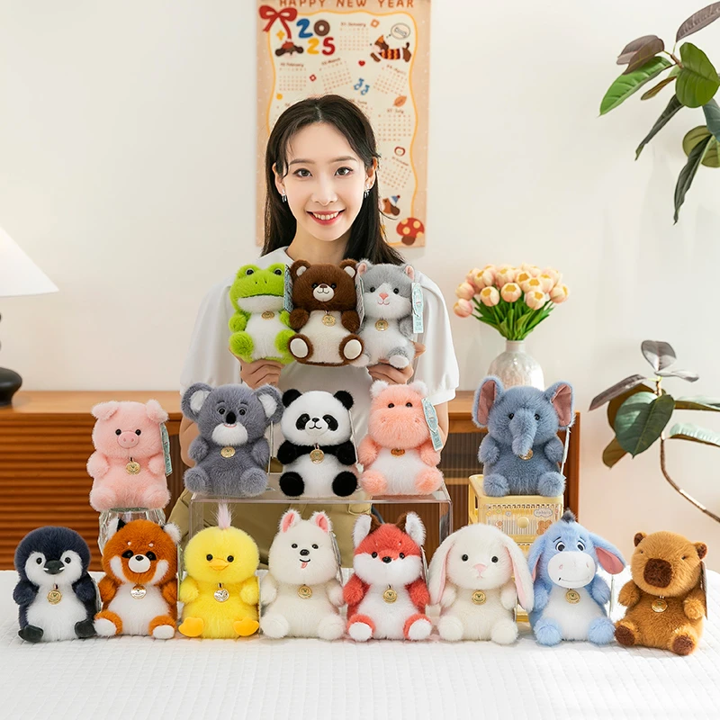 治愈系可爱小动物绒墩墩系列桌伴娃娃毛绒玩偶香草香味学习搭子女