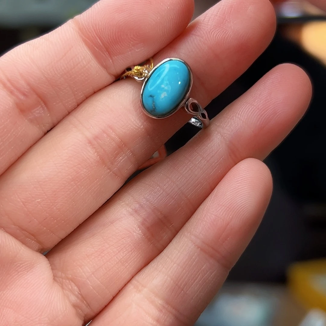 绿松石珠宝奇石银S925镶嵌