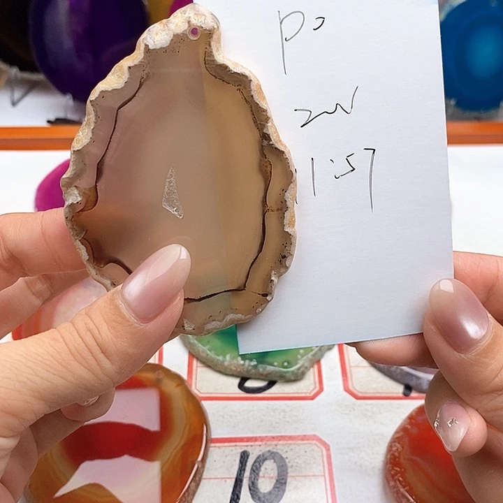 p*** 玛瑙/玉髓合金颈饰