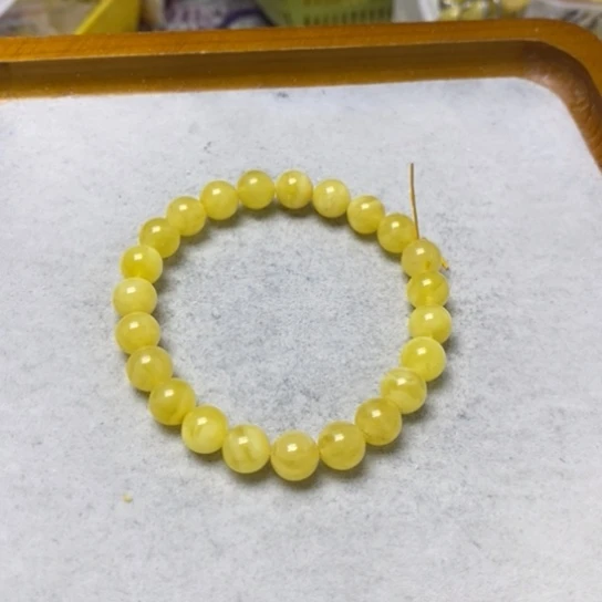 蜜蜡裸石未镶嵌手串