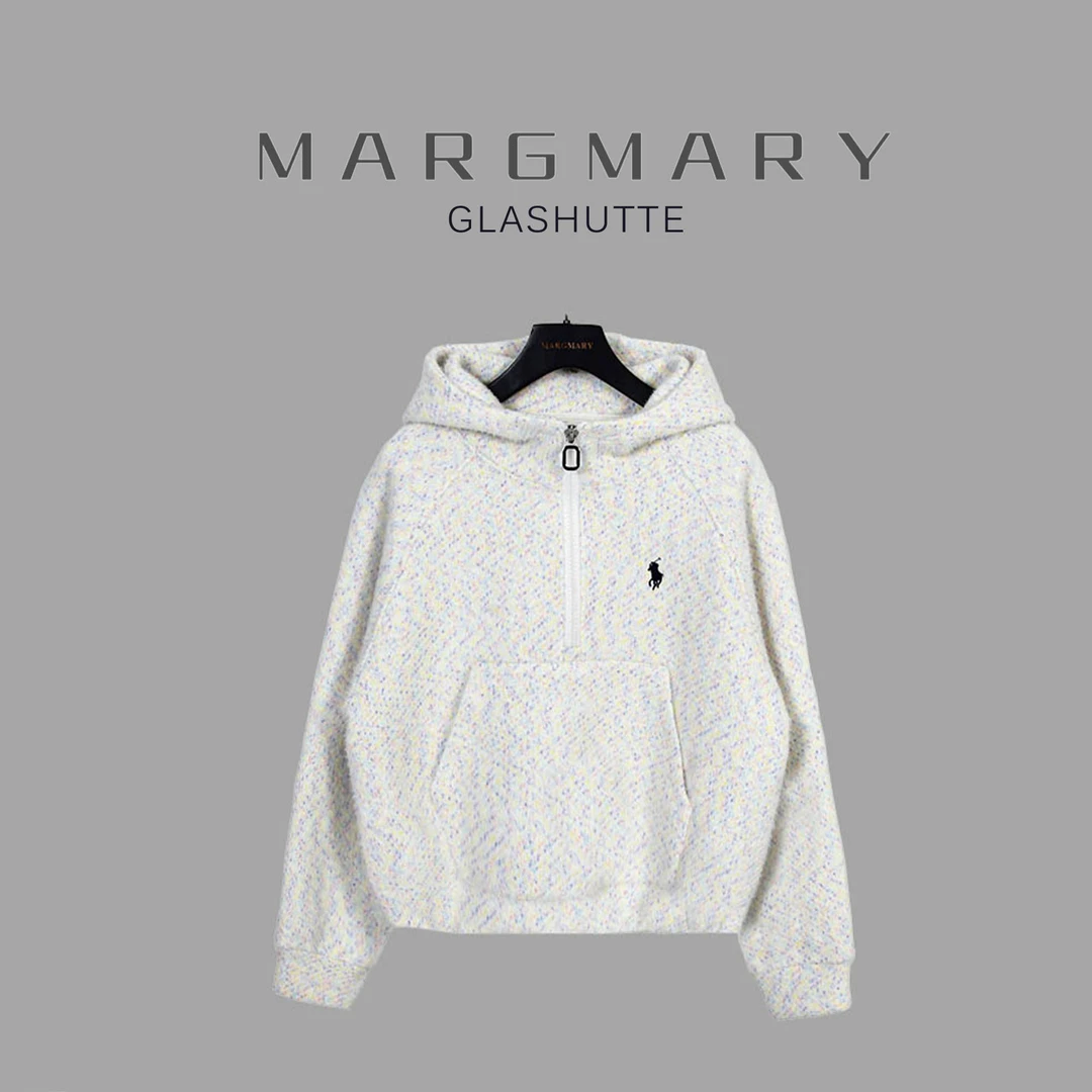 2025春季设计师设计师新款休闲时尚百搭潮流小马刺绣连帽卫衣