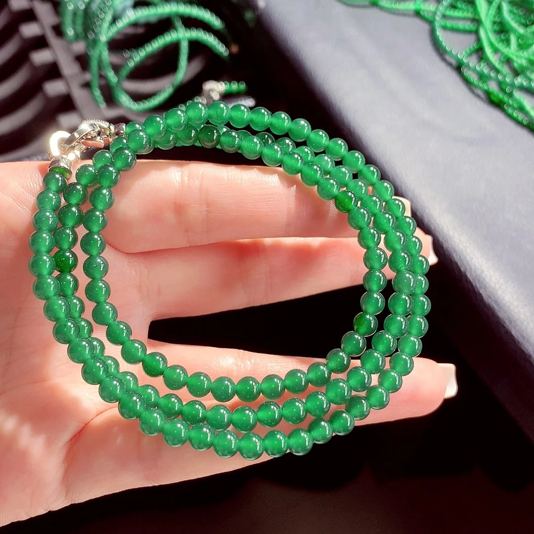 翡翠未镶嵌毛衣链