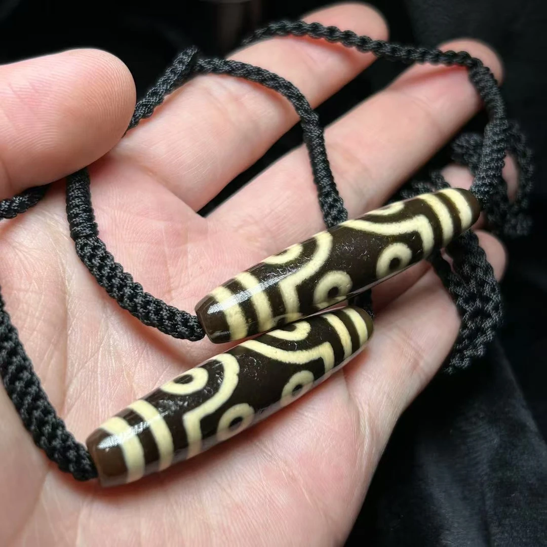 【曹美丽精选】H44884-玛瑙DIY吊坠（七眼）-多样性发其一-12*58mm