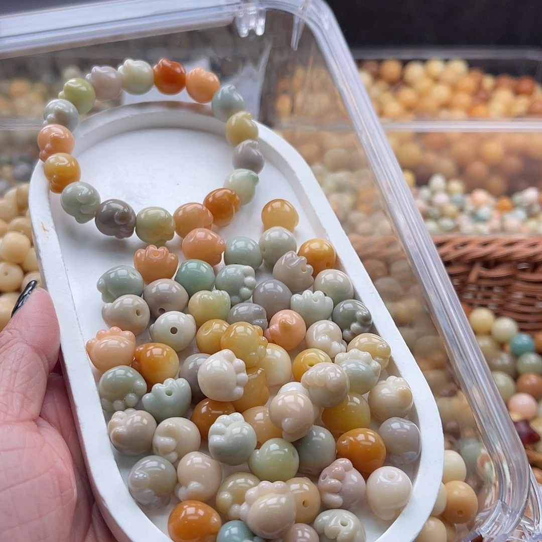 白玉菩提吊坠Q/12mm/20+2颗