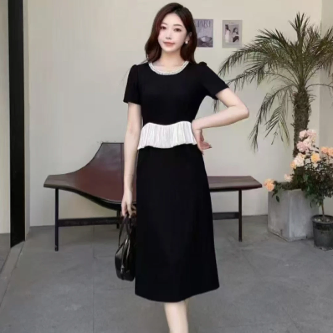 MZ.夏季新款时尚百搭法式修身显瘦减龄气质女士连衣裙PY953