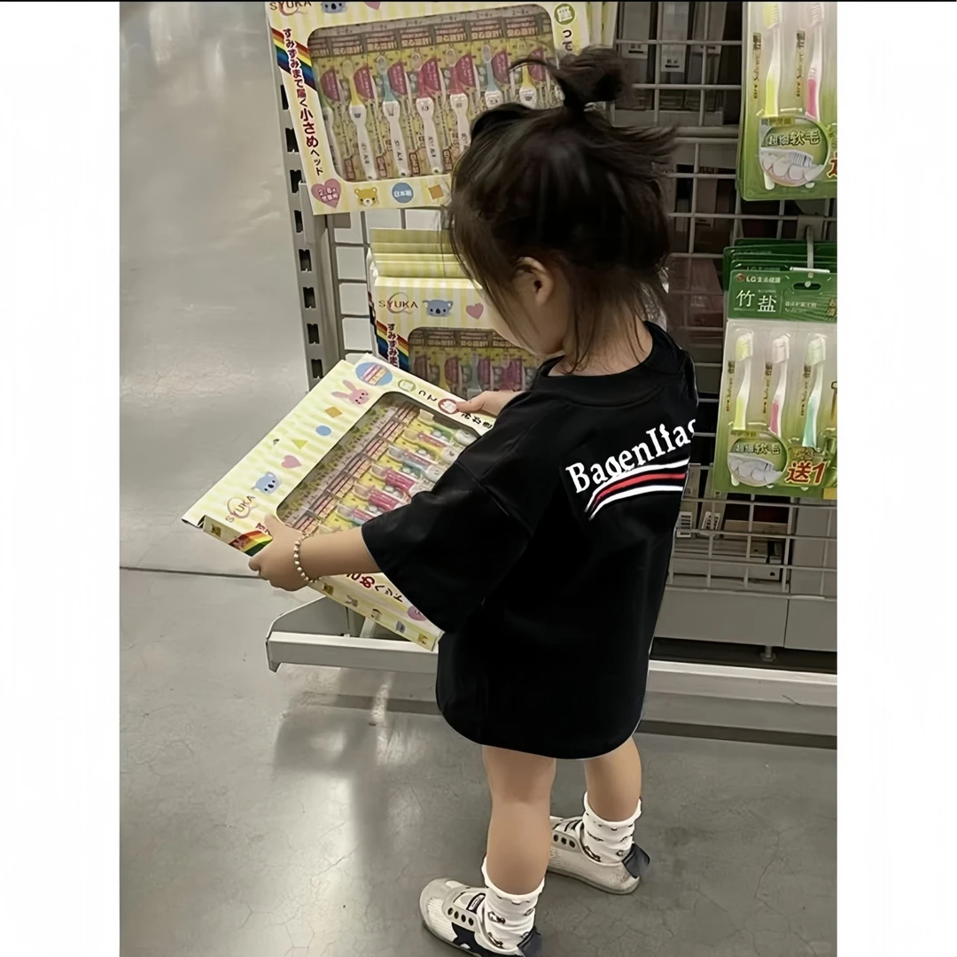 【实体品质】儿童可乐纯棉短袖男女童休闲洋气夏季百搭宝宝夏装上衣