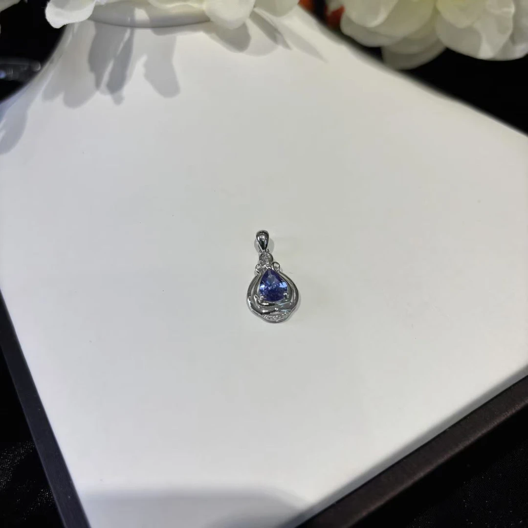 18K金坦桑石吊坠-TSS009