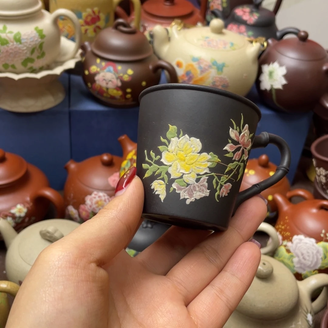 红泥茶杯紫砂主人杯100cc