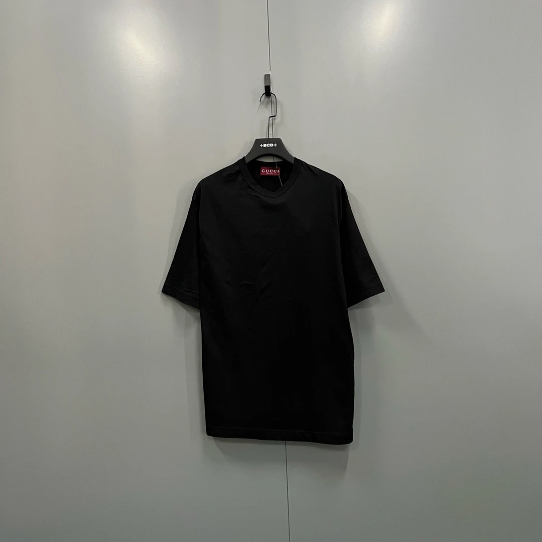 未使用 GUCCI/古驰 (ll) 黑色小logo刺绣短袖 M码/610227