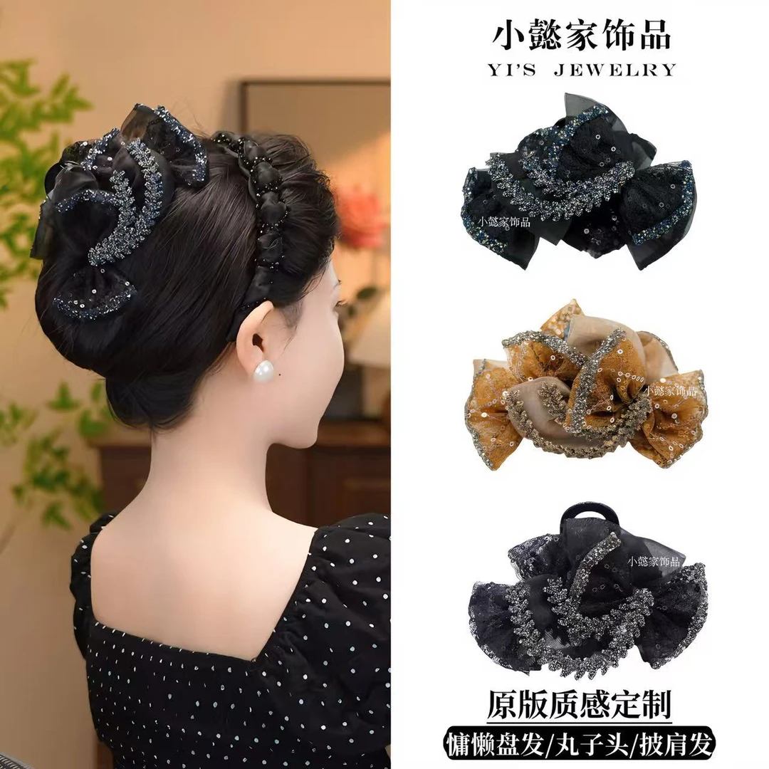 小懿家甄选【东方之珠】新品高级感AB面百搭显气质抓夹发饰琥珀流光