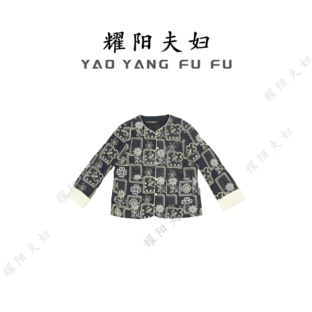 耀阳夫妇【牛仔很忙】QAC040新中式复古时尚上衣