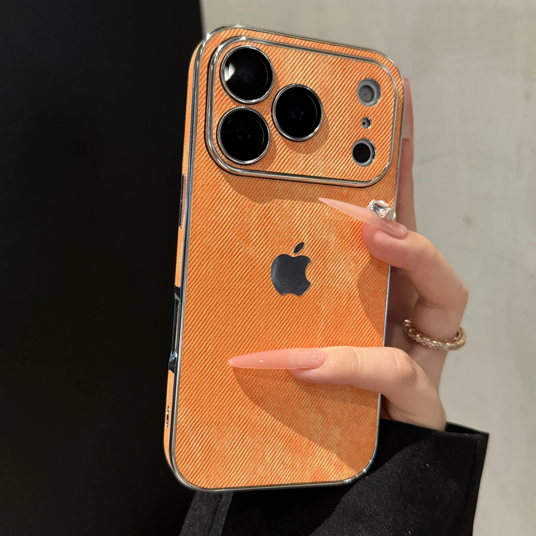 秒变17大视窗牛仔布纹适用苹果17promax手机壳iPhone16全包15防摔