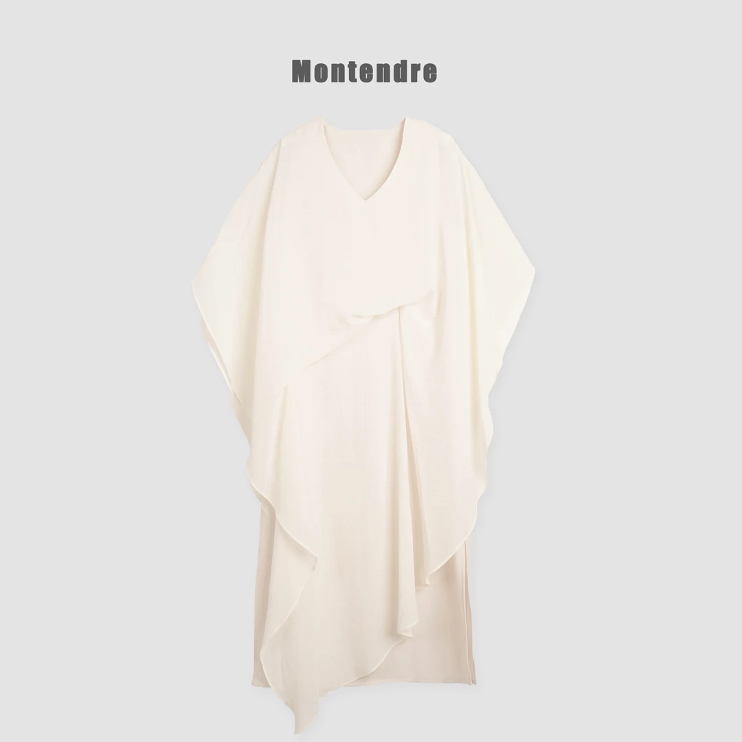 【表姐家】夏季新款 R 时尚慵懒风蝙蝠袖宽松遮肉显瘦连衣裙