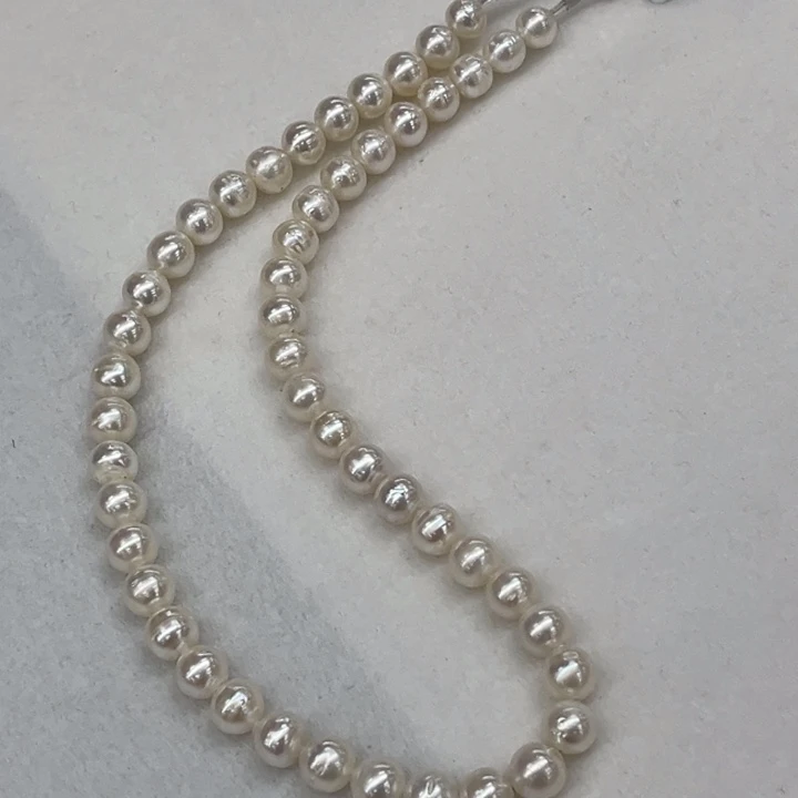 项链银S925镶嵌海水珍珠7-10mm