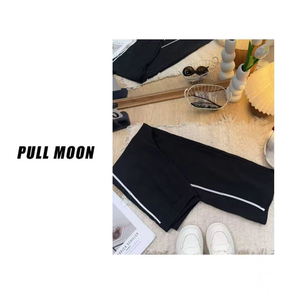 38-20243-1129高腰垂感女裤开叉休闲裤120