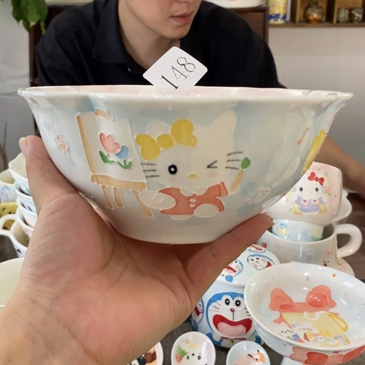 瓷片景德镇釉下彩手绘