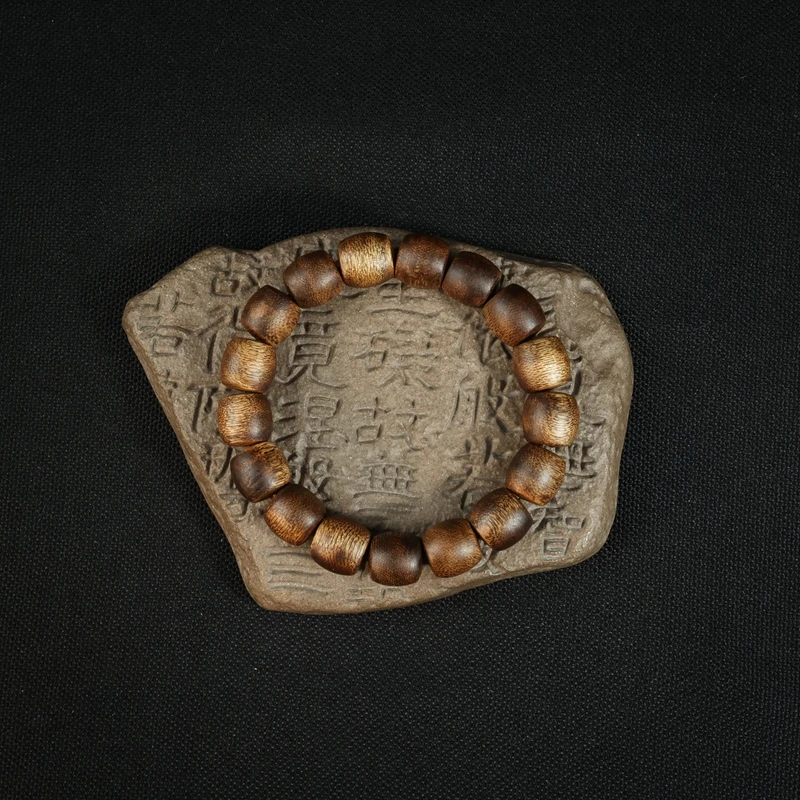 海南奇楠沉香手串1.2鼓珠单圈10g+ 025036