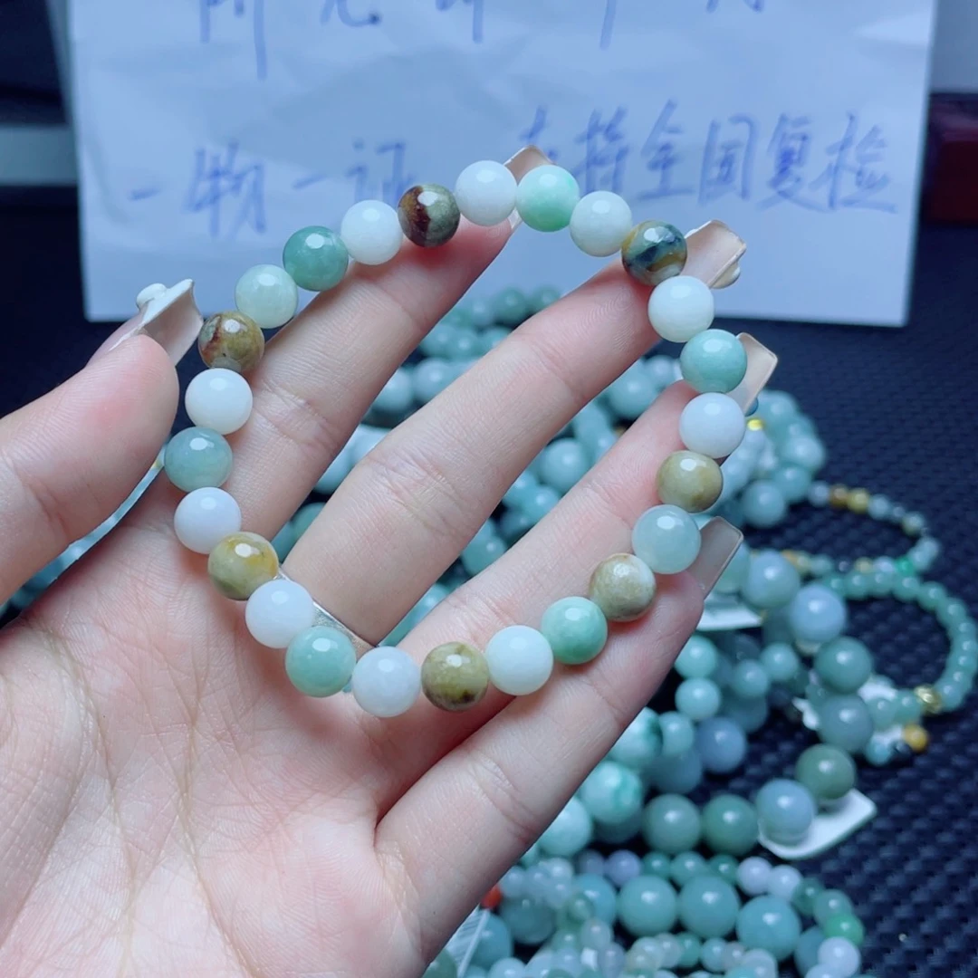 未镶嵌定制翡翠珠串