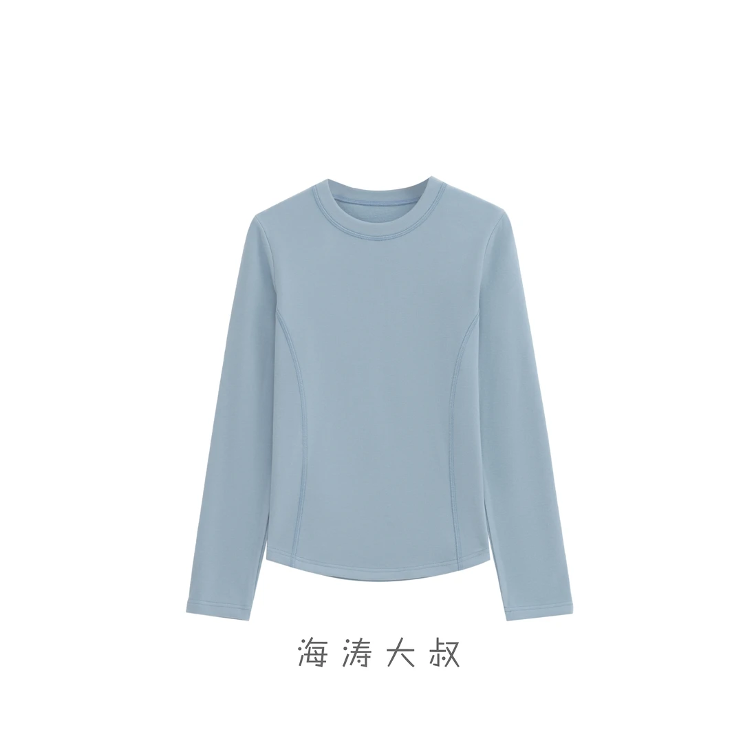 MOVNSENR 480g东洋纺膨体依翡丝特丽尔公主缝圆领长袖T恤 GSJ052