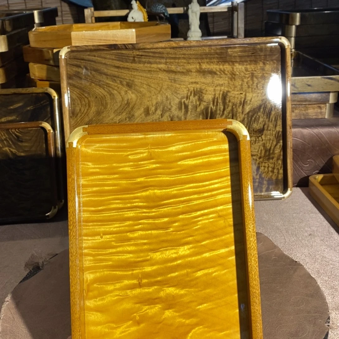 阴沉木金丝楠木文盘