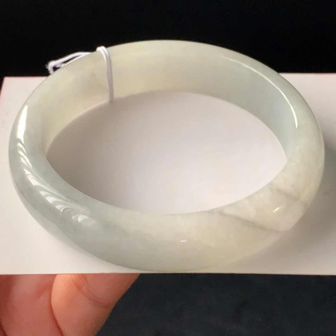 翡翠足金镶嵌手镯66号57.4-13.8-7.6