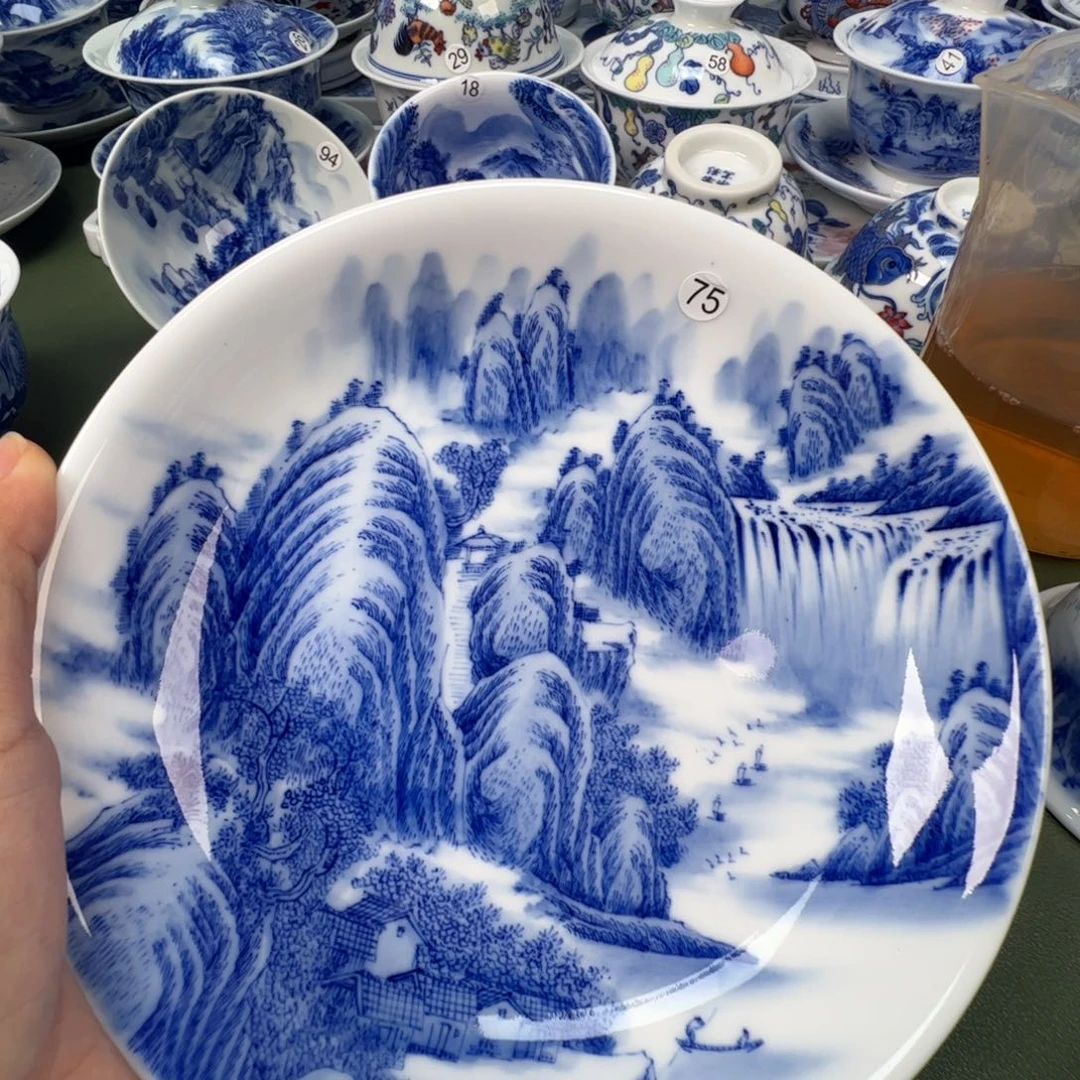 陶瓷景德镇纯手工纯手绘茶具木木75