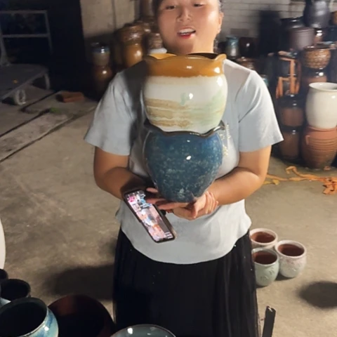 口19高19瑕疵两个盆