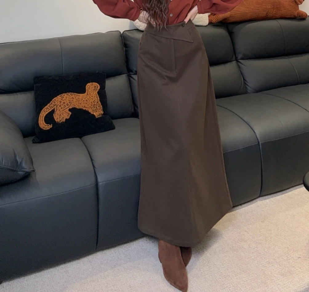 【海王裙】百搭复古设计感腰封A版长裙 MDL027