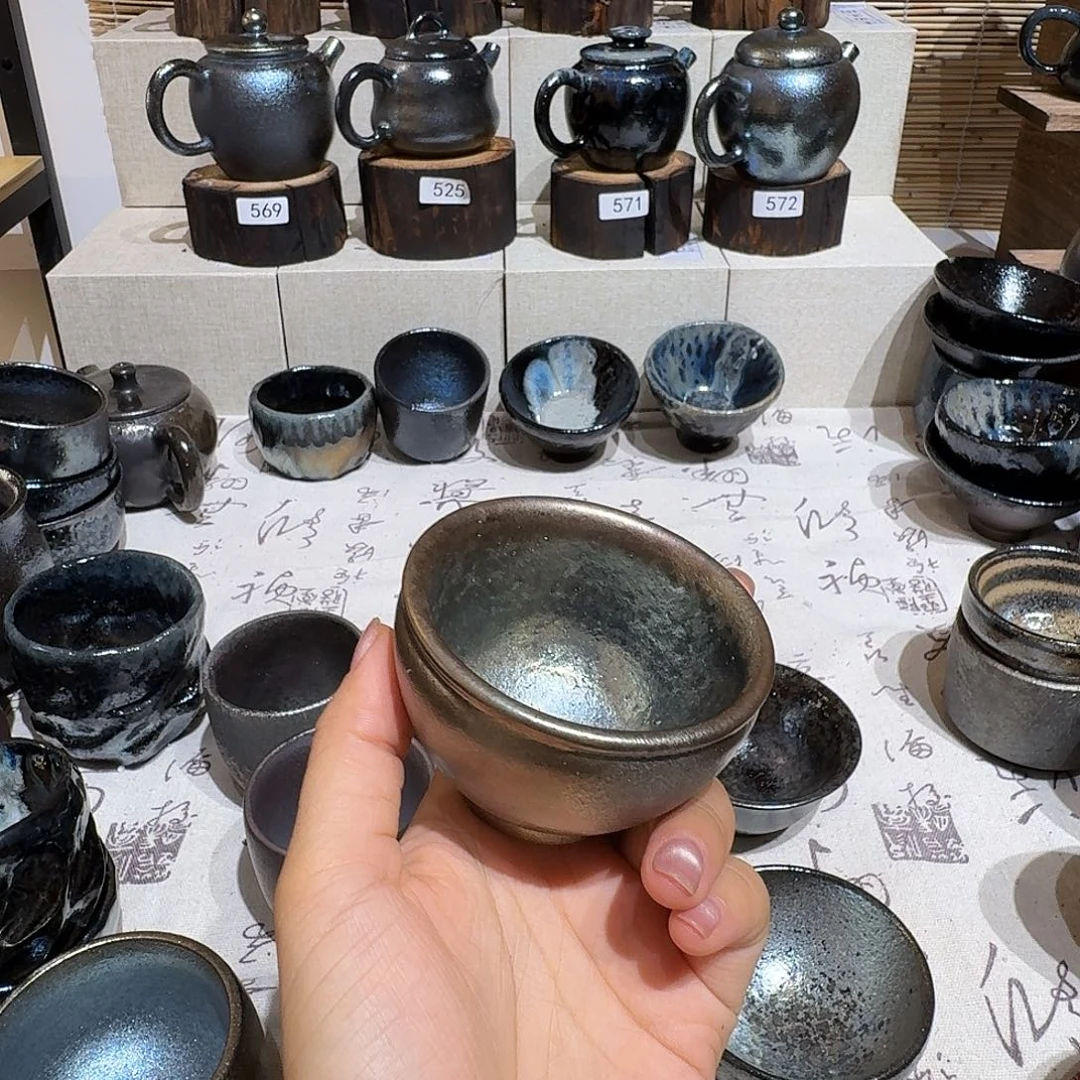 1***栋杯建水紫陶紫泥柴烧杯