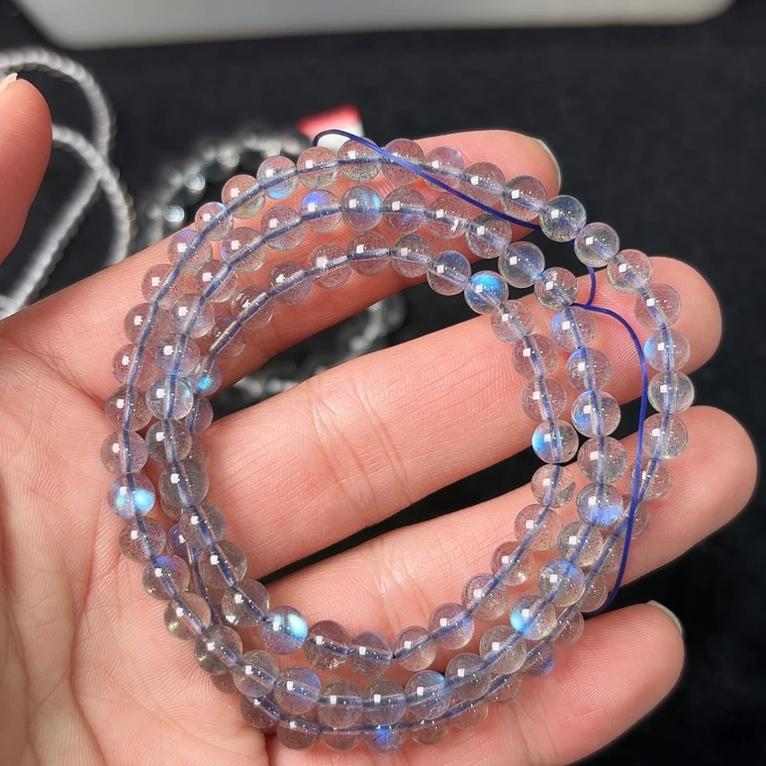 未镶嵌手串拉长石灰月光