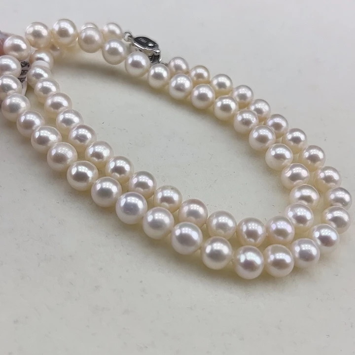 淡水珍珠银S925镶嵌颈饰7➕极光炫彩高品